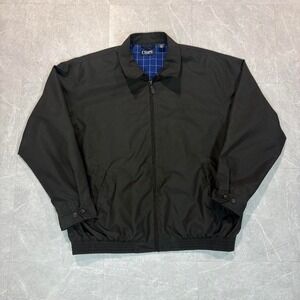 Add 'Black Chaps Harrington jacket with blue check lining